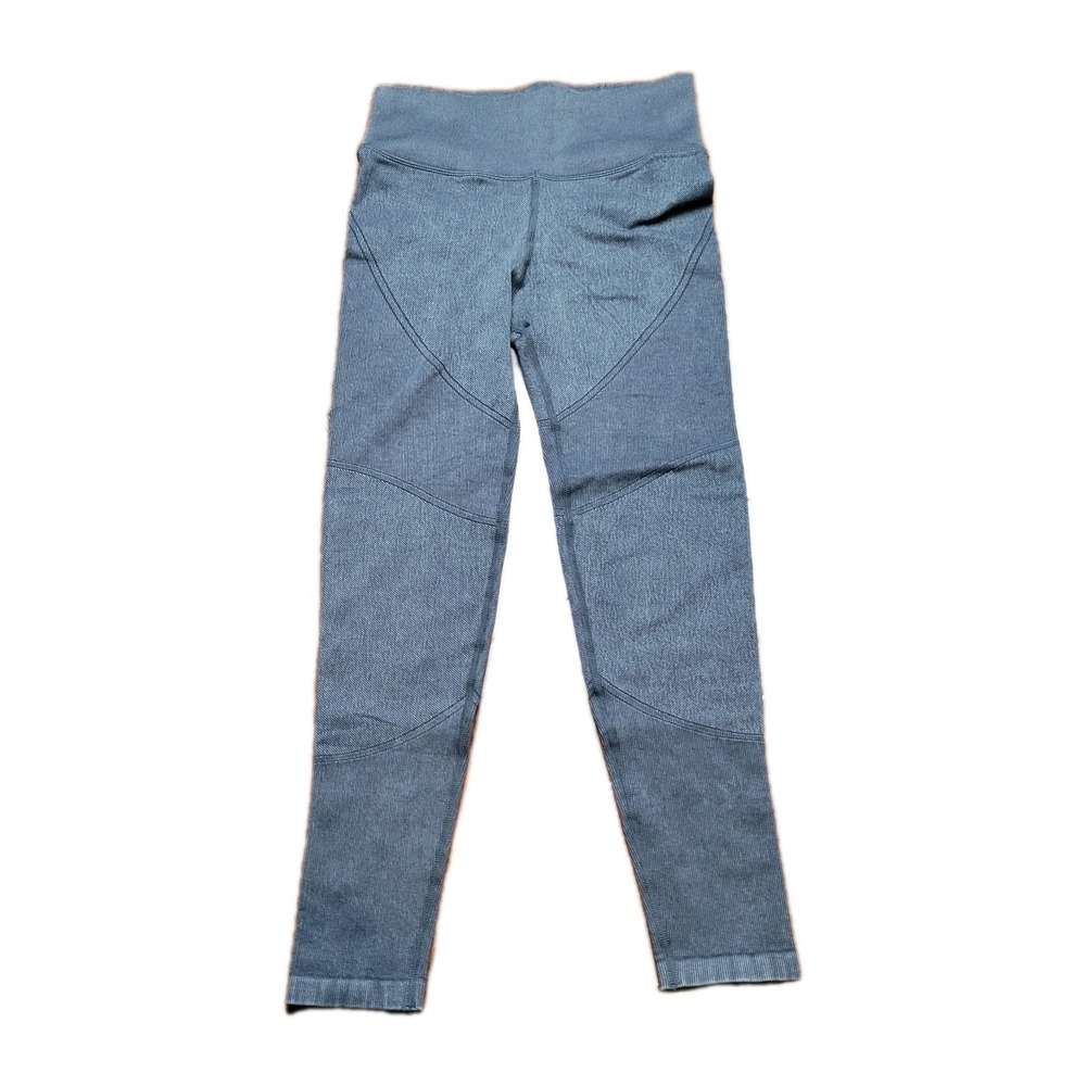 Offline by Aerie Leggings Gray Size Small Smocked Waist 24" - 10" Rise - Picture 2 of 5